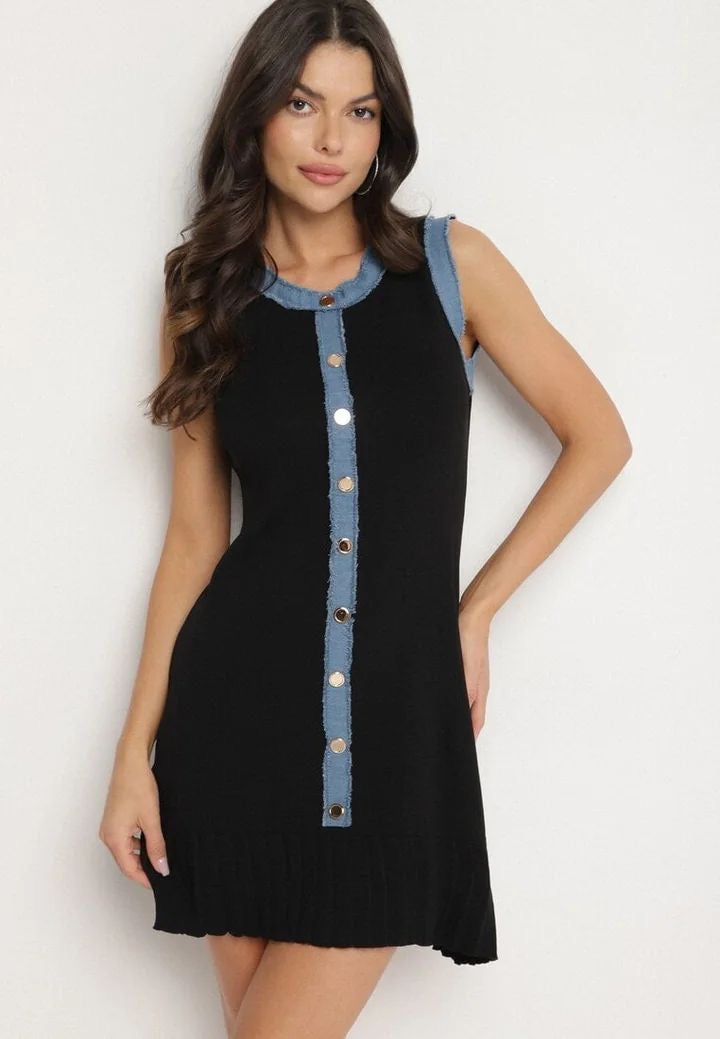 Soho Denim Detail Mini Dress
