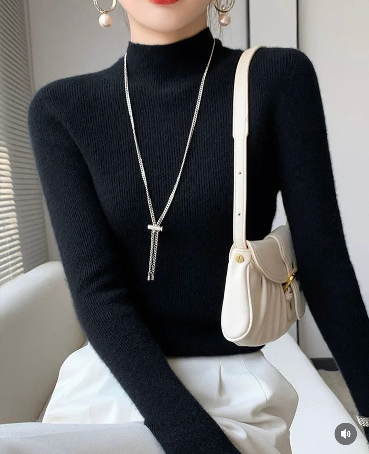 HighNeck Fleece Top
