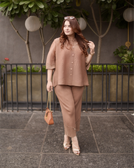 Mocha Brown Veloure Coord Set