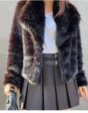 Black Collar Fur Jacket