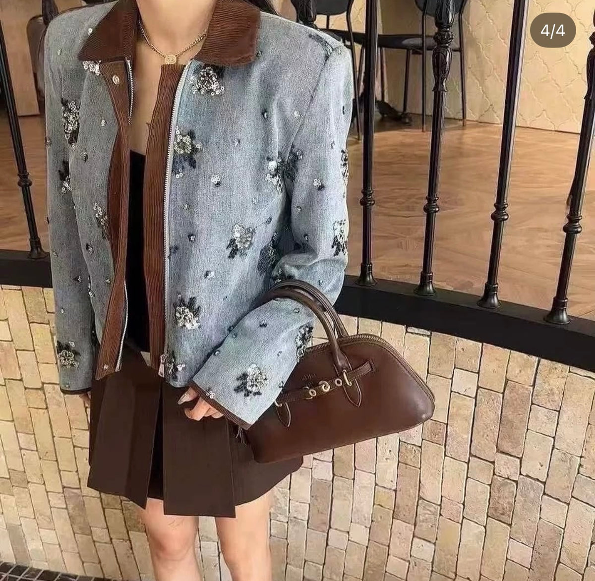Raita Denim Embellish Jacket