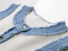 Soho Denim Detail Mini Dress