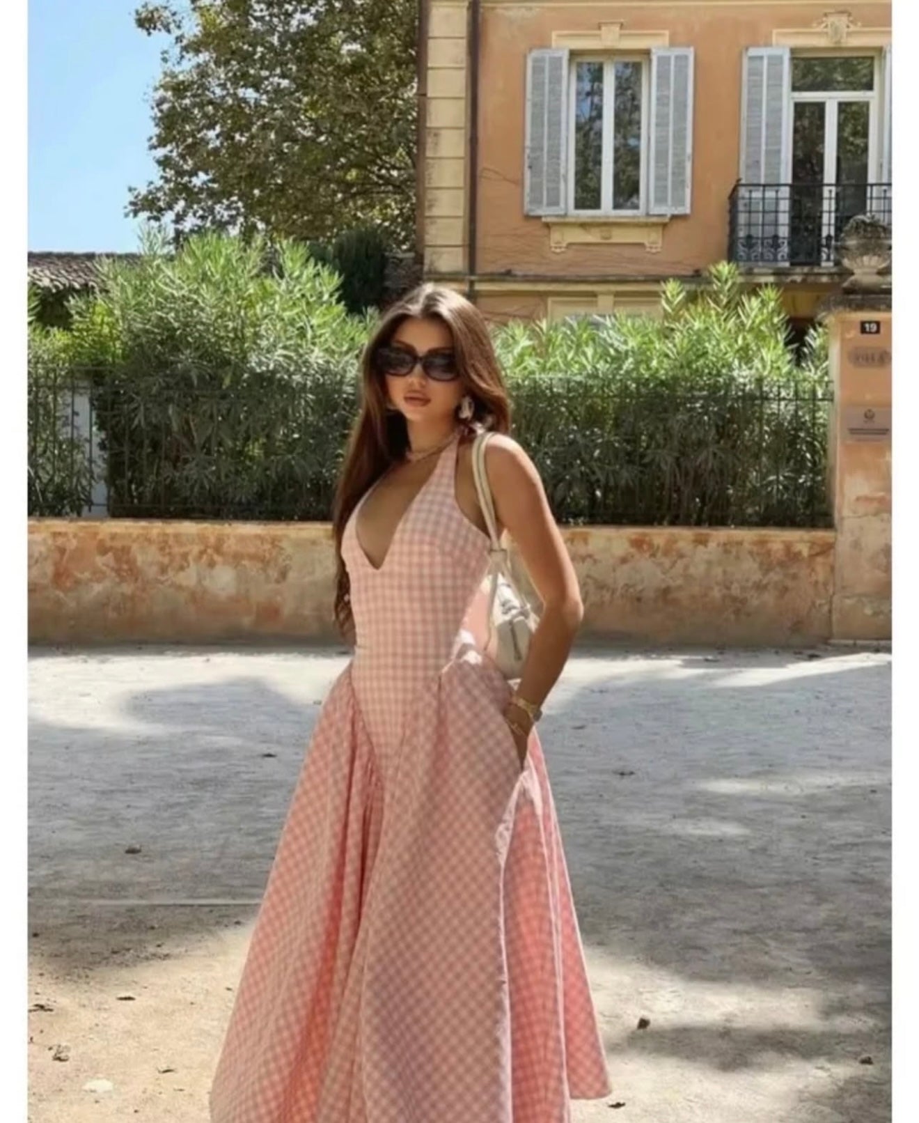 Kyna Plaid Halter Dress