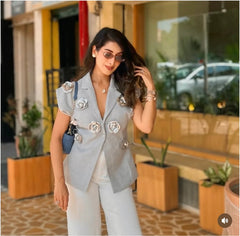 Floral Embellish Blazer
