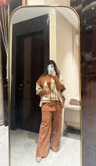 Timeless Print Knitted Cape Set