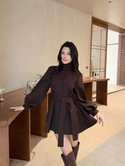 Elise Belted Coat Dress
