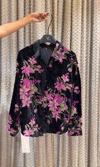 Velvet Printed Blouse