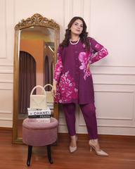 Plum Rosara Coord Set