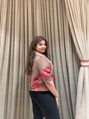 Elize Shirt ( Brown Tone )