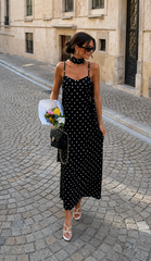 Polka Dot Dress With Scarf