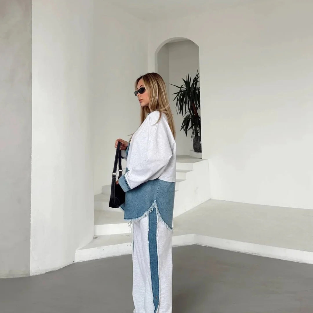 Urban Egde Denim Contrast Coord Set