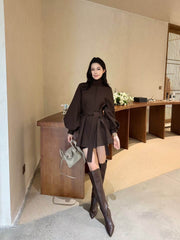 Elise Belted Coat Dress
