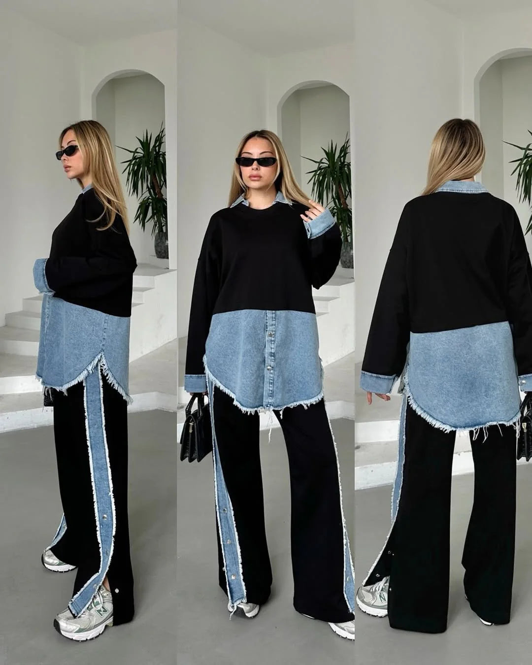 Urban Egde Denim Contrast Coord Set