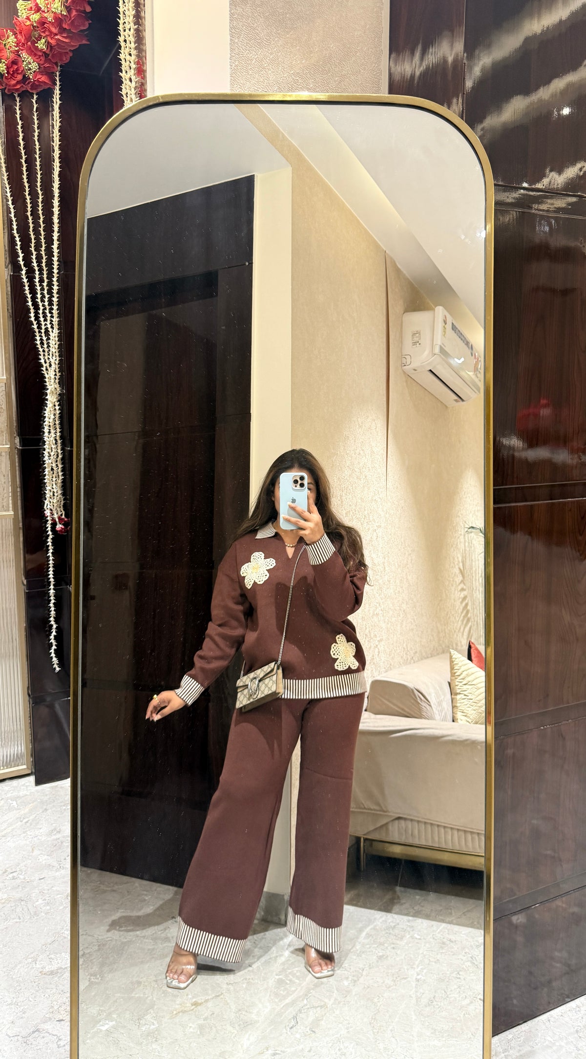 Chestnut Flower Knit Coord Set
