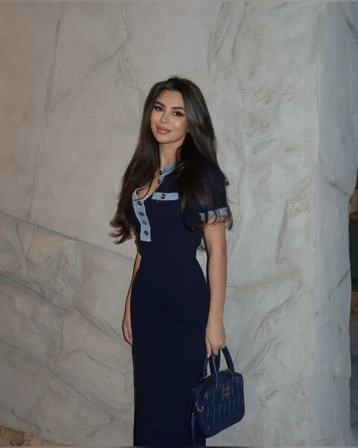 Parisian Chic Contrast Dress