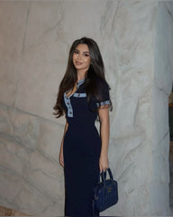 Parisian Chic Contrast Dress