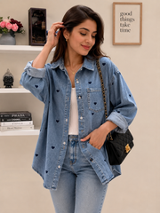 Playful Denim Stich Shirt