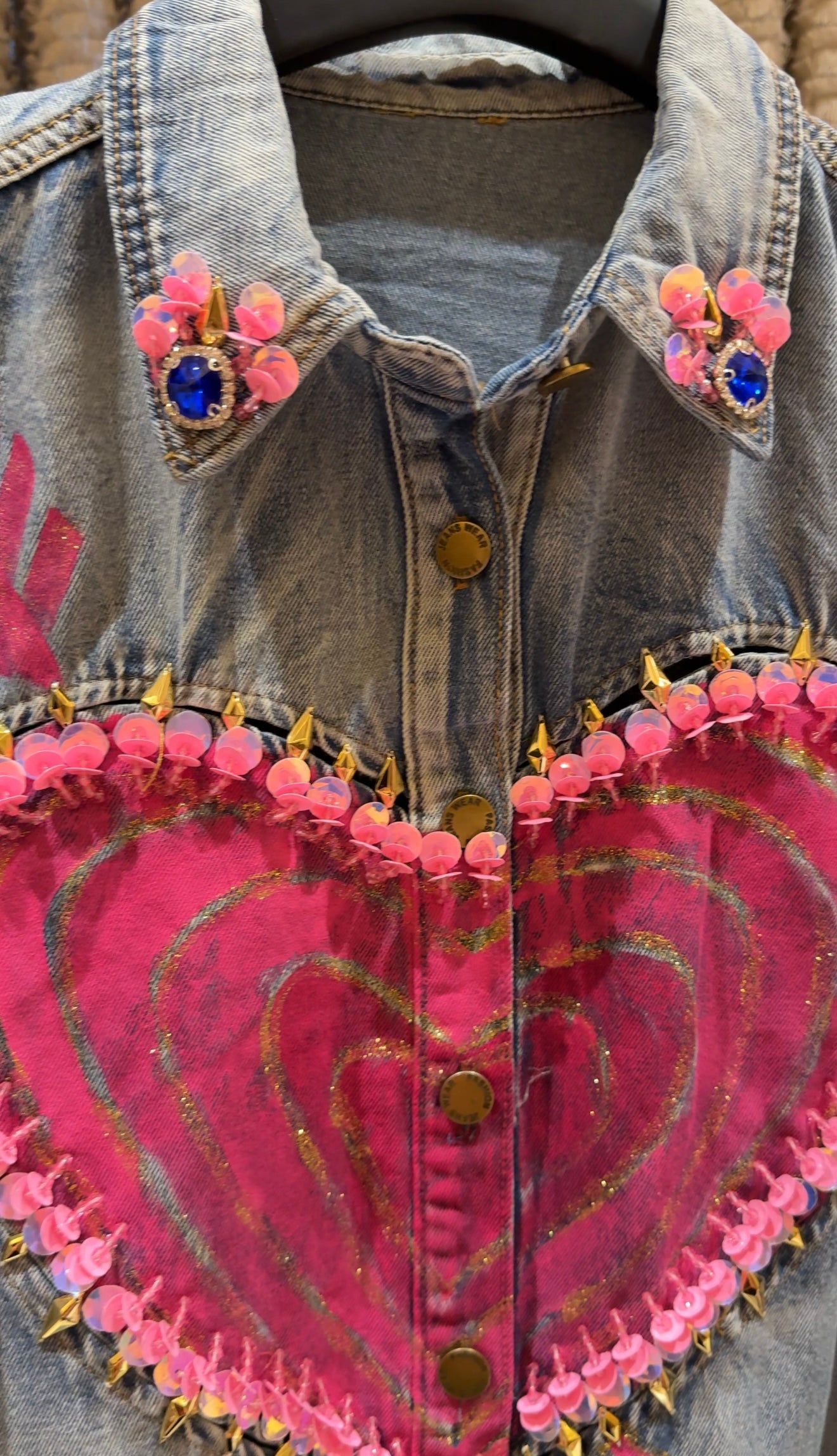 Zame Denim Embellish Shirt