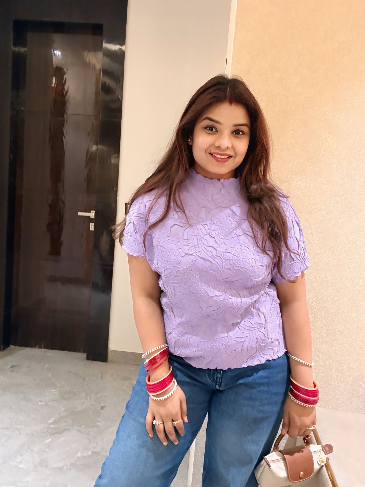 Mila Pleated Top ( Lilac )