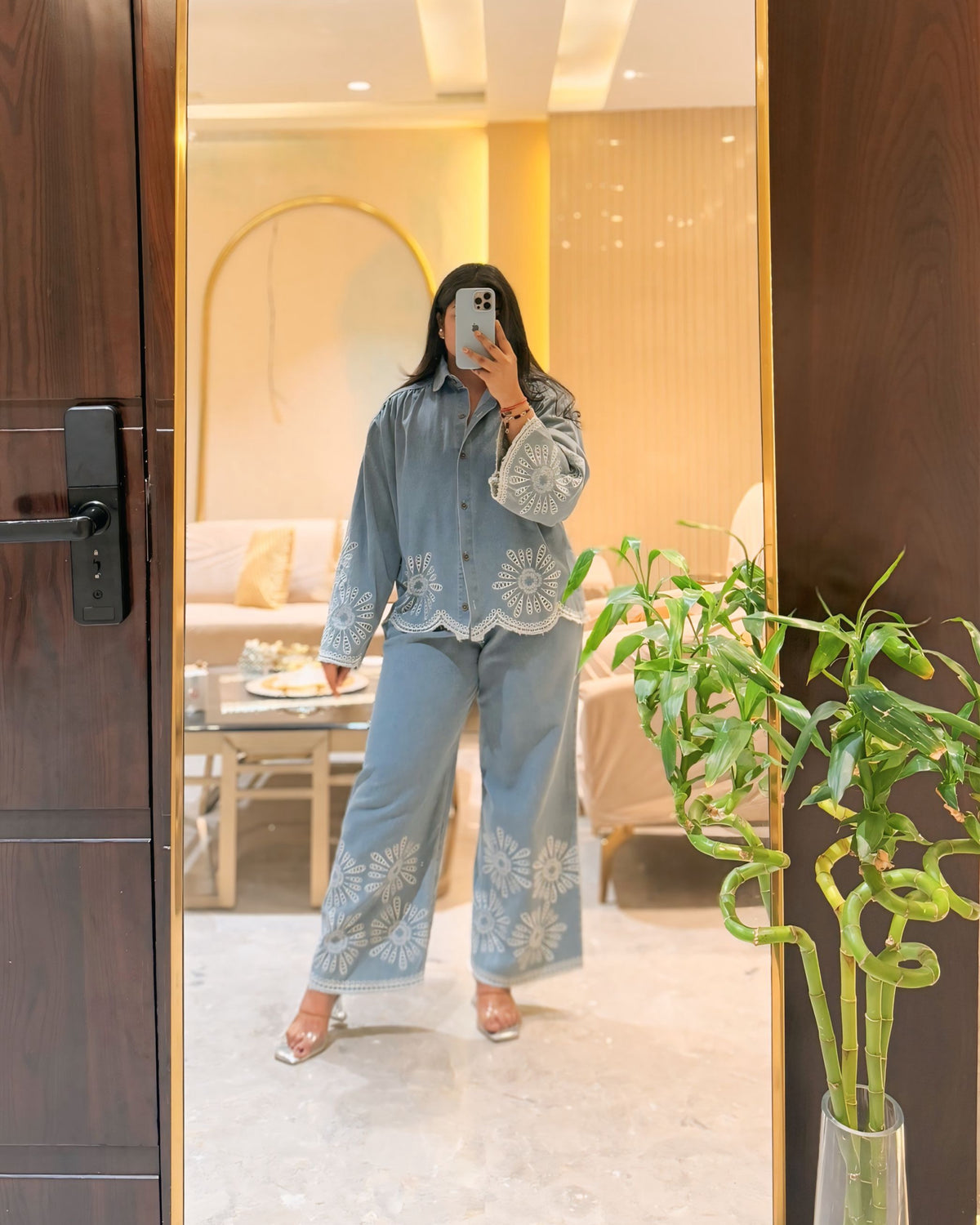 Evaarah Denim Coord Set