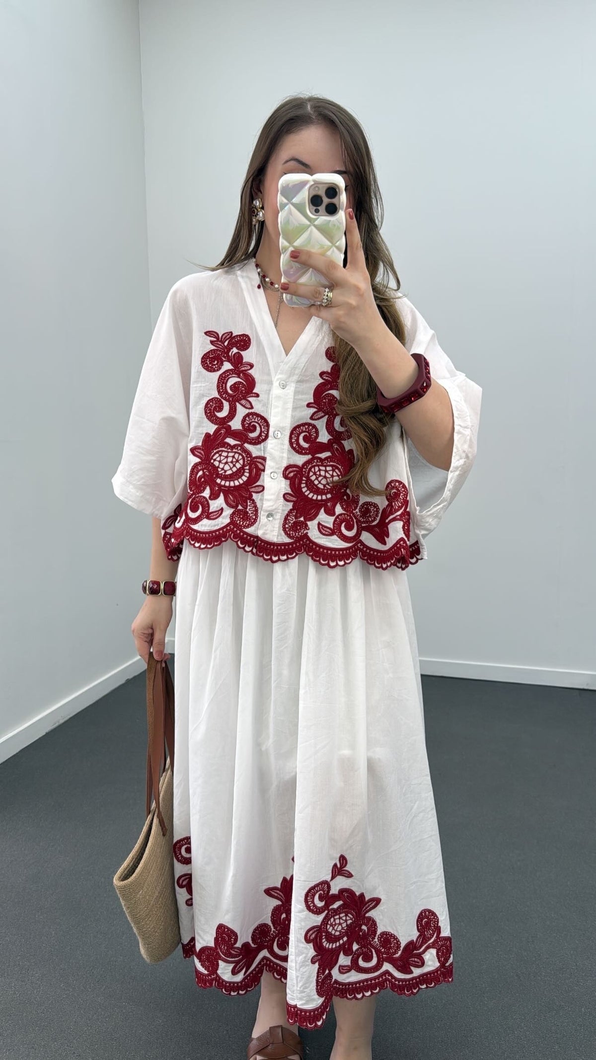 Zobra Embriodered Skirt Set