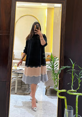 Leona Pleated Dress( Black Shade)