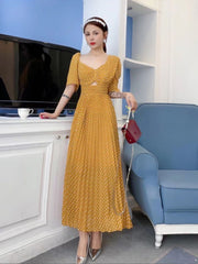 Elena polka dot maxi dress