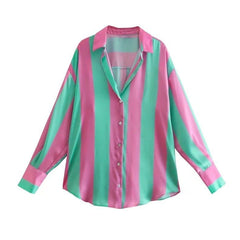 Stripe Satin Shirts