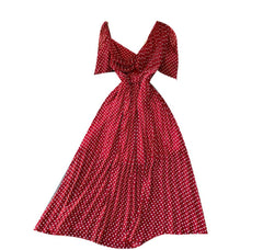 Elena polka dot maxi dress