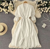 Scarlet Midi Dress ( White)