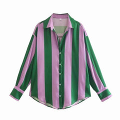 Stripe Satin Shirts