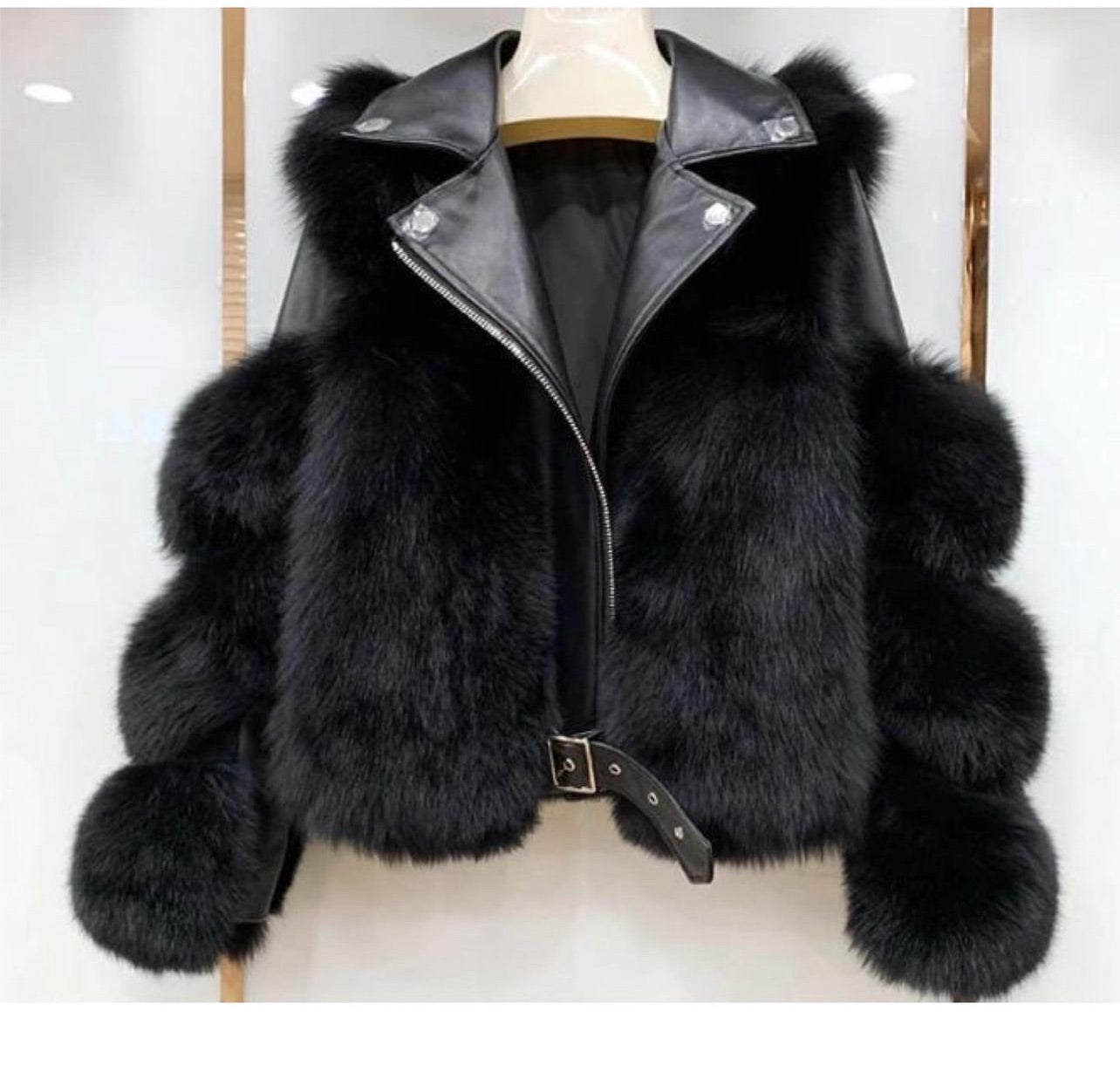 Leather Fur Jacket